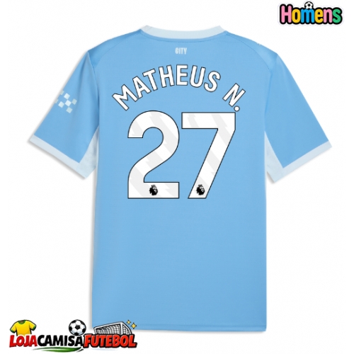 Camisa de Futebol Manchester City Matheus Nunes #27 Equipamento Principal 2026-27 Manga Curta